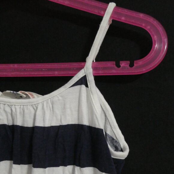 H&M | 8-9 years | Navy Blue and White Striped Romper | Pockets - Picture 4 of 16